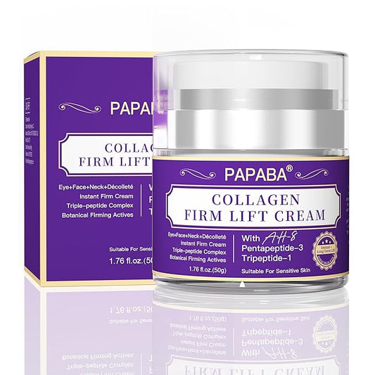 Instant Face Lift Cream Neck Firming Tight Moisturizer Women Men- Collagen & Tripeptide AH-8 Updated Formula For Eye Décolleté Firming Cream for Visible Tightening -Sensitive Skin - Day & Night