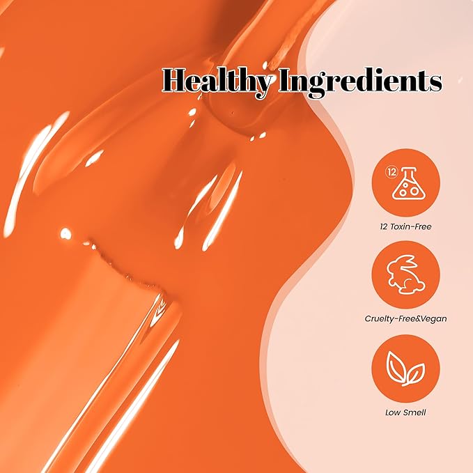 YTD Likomey Sunny Orange Gel Nail Polish,15ml Salon Home DIY Manicure and Pedicure Fall Winter UV Color Varnish,CS466