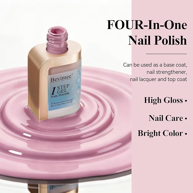 Quick Drying Nail Polish Dusty Rose Nail Polish Long Lasting Non Toxic Nail No UV Lamp Needed Art DIY Home Manicure Valentine's Day Gift for Women and Girls