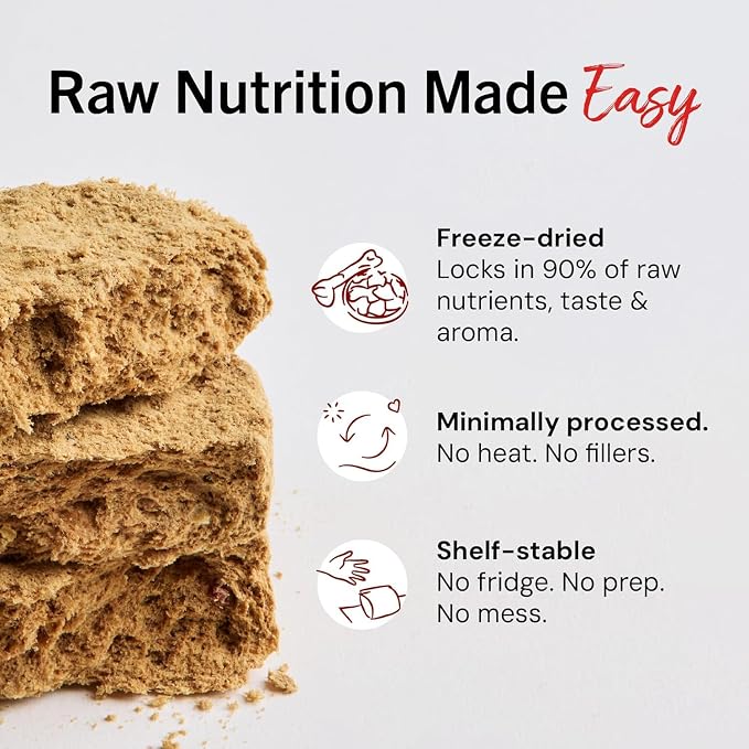 Stella & Chewy's Freeze-Dried Raw Dinner Patties - Simply Venison Recipe - High Protein Grain-Free Puppy & Dog Food - Perfect for Picky Eaters - 25 oz (Pack of 2)