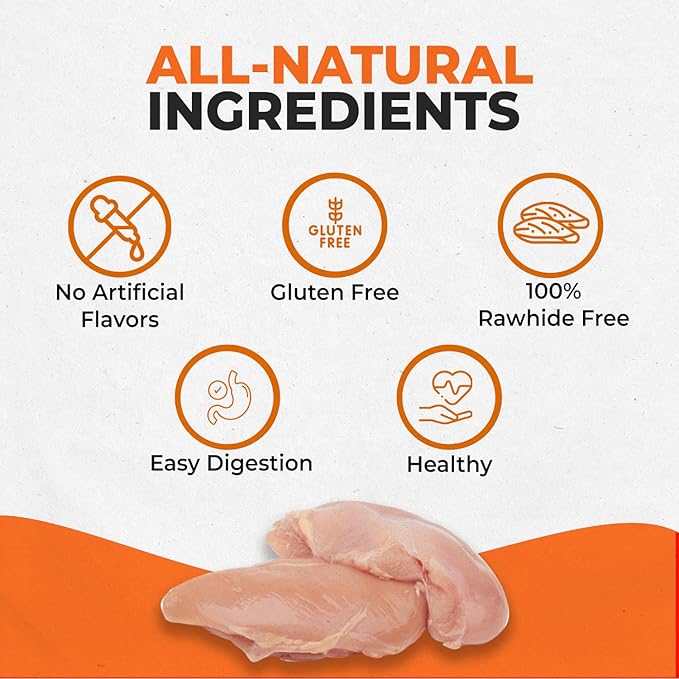 Canine Naturals Rawhide Free Chicken Recipe Dog Chews, Sticks, 10 Count | 100% Rawhide Free, USA Raised Chicken, All-Natural, Easily Digestible, 5 in Sticks, Dog Treats for All Dogs