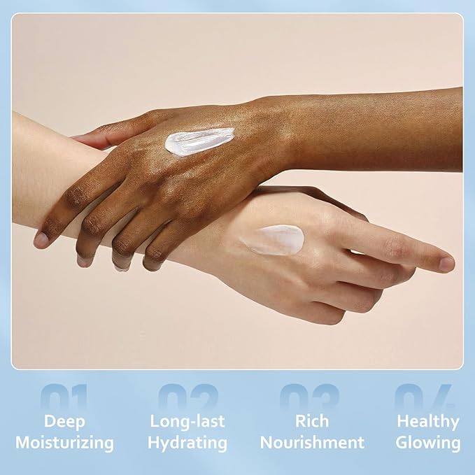 Shea Butter Hand Cream and Body Lotion, with Vitamin E Ceramide Niacinamide Moisturizing Cream for Dry Skin Care, 2.37 Fl Oz Hand Cream & 10.15 Fl Oz Body Lotion