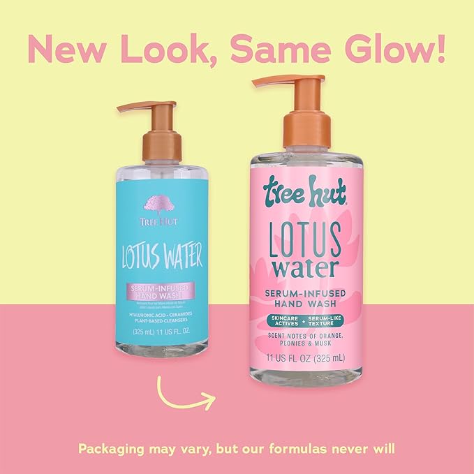 Tree Hut Lotus Water Serum Infused Hand Wash, Nourish & Hydrate Hands with Strengthening Skin Care, Long Lasting Scent, Cleanse & Lock in Moisture, 11 fl oz.