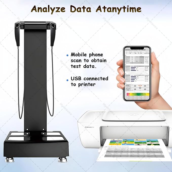 Smart Body Composition Analyzer with Large Display for Accurate BMI and Muscle Mass Measurement, Ideal for Home, Gym, and Clinic Use