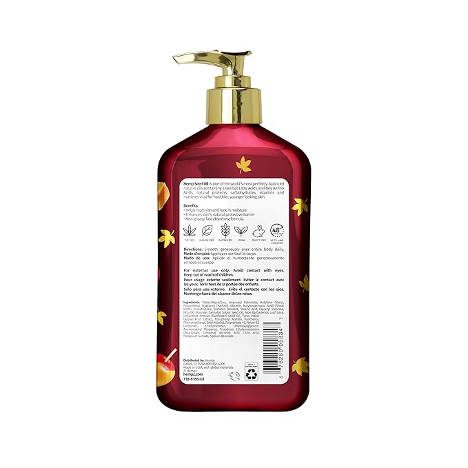 Hempz NEW Caramel Candy Apple Body Moisturizer, Body Lotion, Fall & Winter Skin Care for Men & Women, Limited Edition, 17 fl.oz.