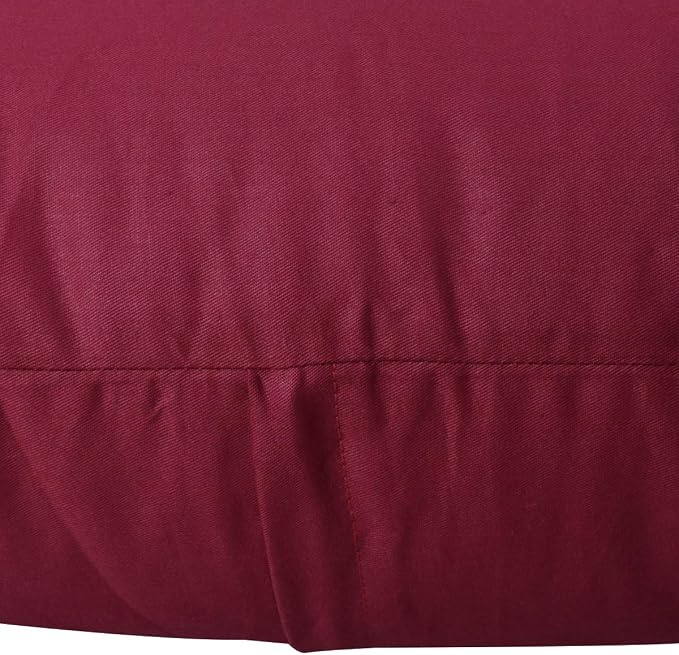 4-Pack 100% Cotton Comfortable Solid Decorative Throw Pillow Case Square Cushion Cover Pillowcase Sublimation Blank Pillow Covers(Cover Only,No Insert)(20x20inch/50x50cm, Wine red)