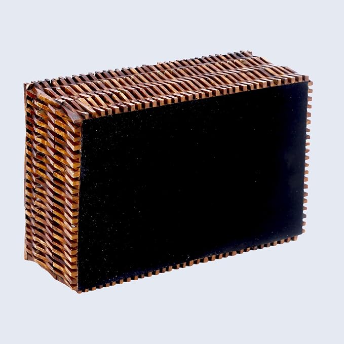 Handicrafts Home Large Decorative Storage Box with Lid – 12X8X5” Coffee Table Organizer, Keepsake- Decorative Boxes for Home Decor, Stylish Decorative Box for Office Decor-Mekong Lotus
