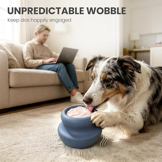 MateeyLife Freeze Dog Enrichment Lick Toy, Stuffable Frozen Lick Treat Bowl