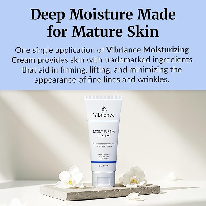 Vibriance Moisturizing Cream | Anti Aging Moisturizer for Face with Squalane, Niacinamide | Moisturizer for Aging Skin | Day/Night Face Cream for Older Women 60 Plus