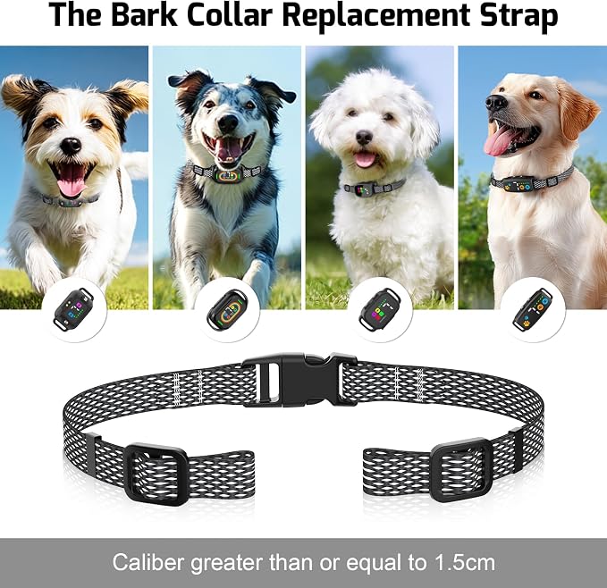 Dog Bark Collar Replacement Strap 1pc, Adjustable Nylon Collar