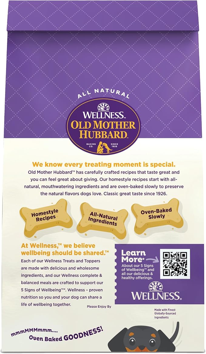 Wellness Old Mother Hubbard Classic Chick'N'Apples Dog Biscuits, Natural Training Treats, Chicken and Apple Flavor, Mini Size, 20 oz Bag
