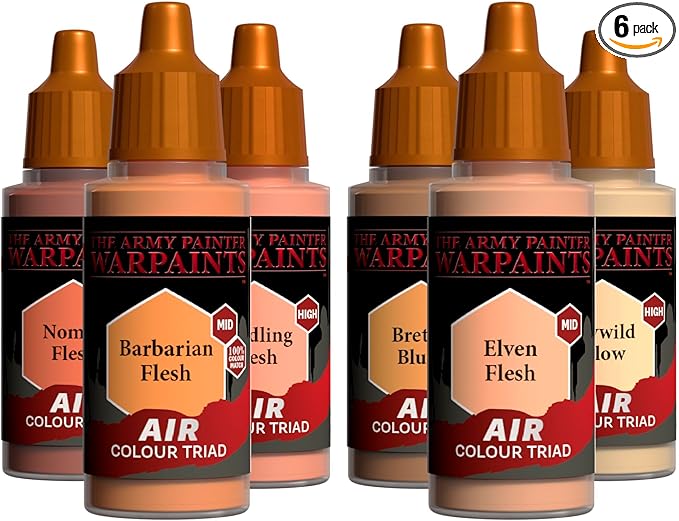 The Army Painter, Air Triads Rose Skin Tone - Airbrush-Ready Paint with 6 x 18 ml Pre-thinned Acrylic Spray Paints - Air Paints for D&D & Warhammer Miniatures