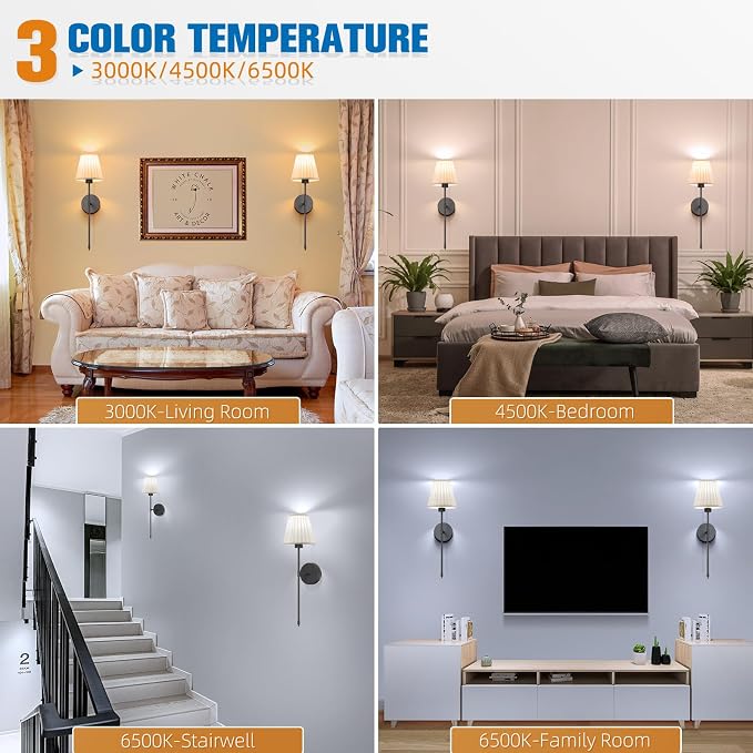 Battery Operated Wall Sconce Set of 2,Beige-Black Rechargeable Wall Lights with 10400mAh Dimmable Bulbs and Remote, 9 Colors Wireless Wall Lamps for Bedroom Living Room Hallway