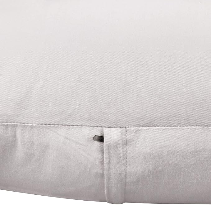 Thmyo 4-Pack 100% Cotton Comfortable Solid Decorative Throw Pillow Case Square Cushion Cover Pillowcase Sublimation Blank Pillow Covers DIY Throw Pillowcase(20x20 inch/ 50x50cm,Light Silver Grey)