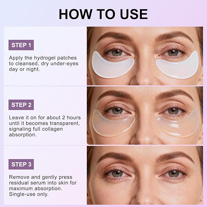 Instant Firm Under Eye Patches - Collagen Firming & Lifting Eye Masks | Reduce Puffiness, Dark Circles, Fine Lines & Wrinkles | with Hyaluronic Acid for Hydration & Firming, 8 Pair Pack1