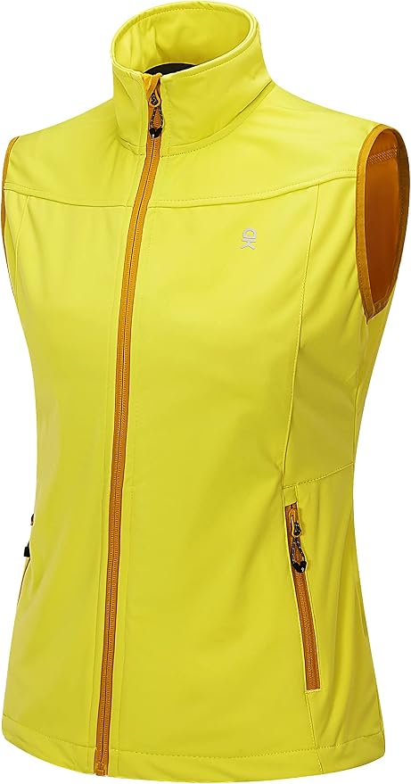 Little Donkey Andy Women's Lightweight Softshell Vest, Windproof Sleeveless Jacket for Running Hiking Travel