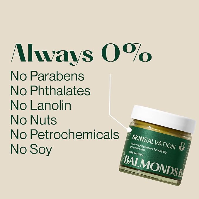 Balmonds Skin Salvation 2.1 fl oz (60 ml) - Salve for Dry, Rough & Sensitive Skin – All-Purpose Intensive Moisturizer with Calendula, Hemp & Beeswax – 100% Natural Balm & Cruelty Free