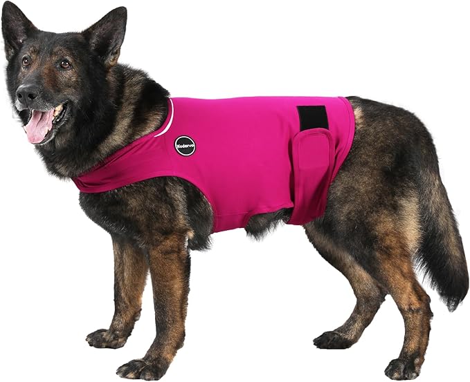 Dog Anxiety Jacket, Skin-Friendly Dog Calming Shirt - Dog Coat for Thunder, Fireworks, Vet Visits and Separation - Keep Pet Calm Without Medicine & Training, Anti Anxiety, Rose, X-Large