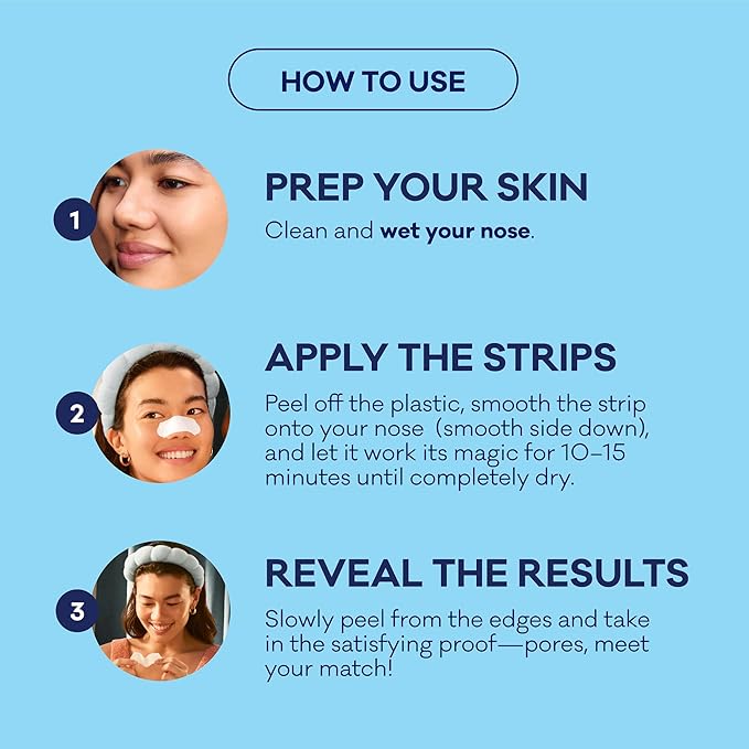 Bioré Original Blackhead Remover Strips, Deep Cleansing Nose Strips With Instant Pore Unclogging, Features C-Bond Technology, Oil-Free, Non-Comedogenic Use, 14 Count