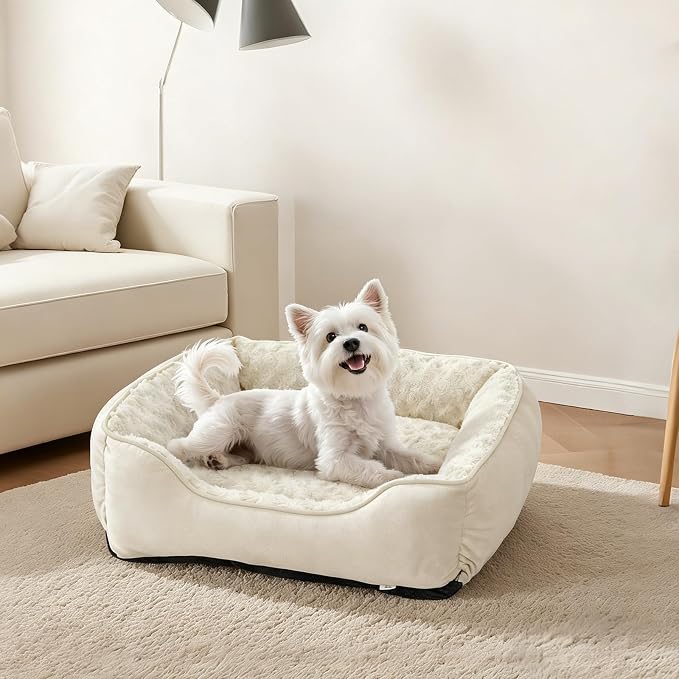 JOEJOY Rectangle Dog Bed for Large Medium Small Dogs - Washable Orthopedic Sofa Bed, Soft Breathable Puppy & Pet Cuddler, Durable Calming Dog Bed with Anti-Slip Bottom, Multiple Sizes
