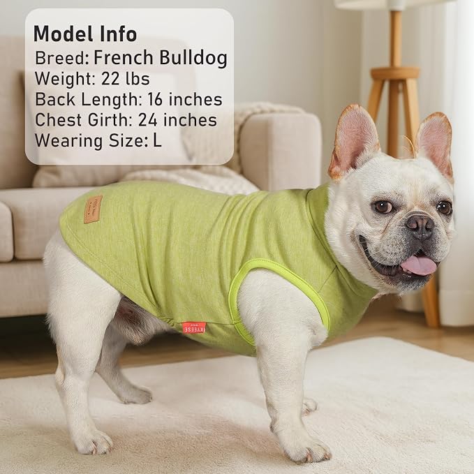 KYEESE 2Pack Dog Sweater for Medium Dogs Soft Pet Coats Fleece Sweatshirt | Warm Turtleneck Dog Pullover Clothes, 4-Way Stretch & Lightweight Vest, Doggie Coat in Cold Weather, Daily Wear