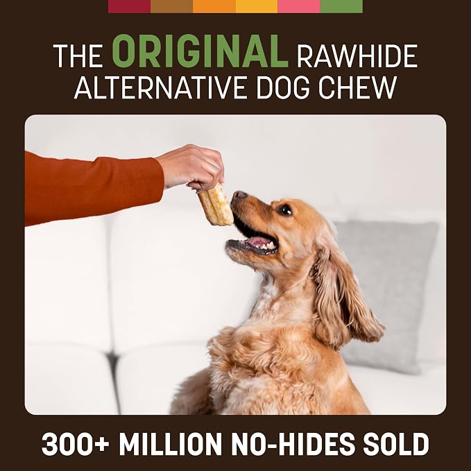 Earth Animal No Hide Dog Chews - Rawhide Free Small Rolls 2 Count Pork | Small Rolls Pork Flavored Natural Rawhide Free Long Lasting Dog Chews - Pet Treats for Small Dogs