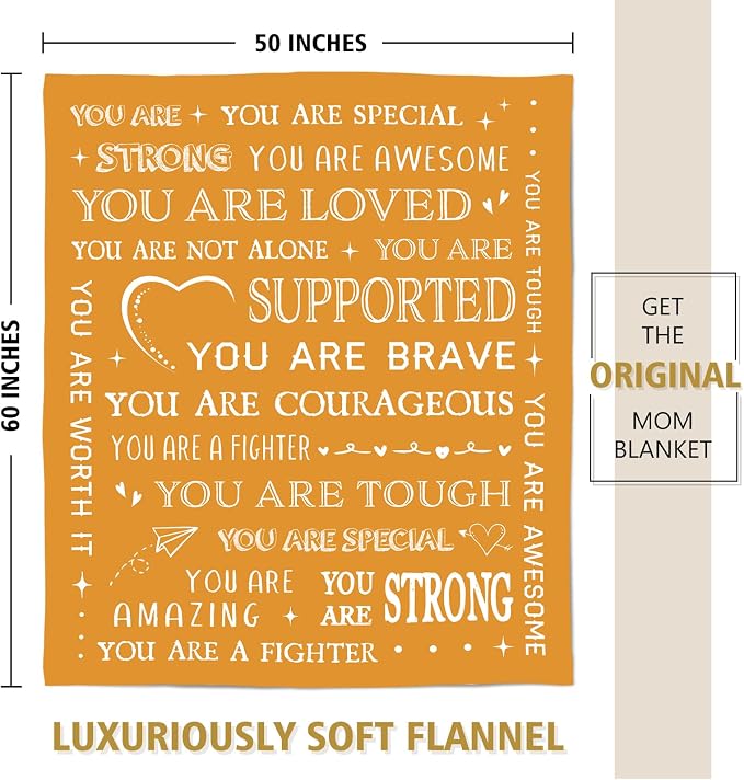 Gifts for Women or Men, Gifts for Him Her, Get Well Blanket | Inspirational Gifts for Women, Thinking of You Gift for Mom Grandma Sister Nurse, Feel Better After Surgery Gifts 60'' x 50''