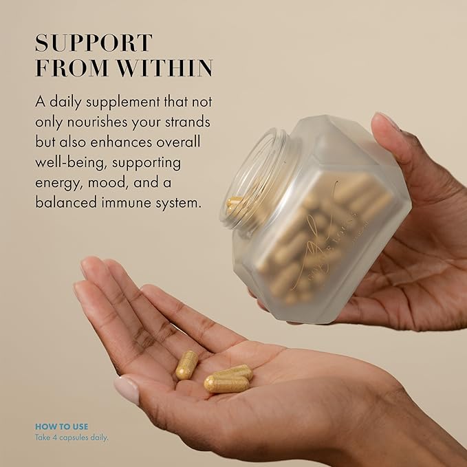 Goldie Locks Hair Growth Supplements - Original Formula - Supports Hair, Skin, Nails & Joints - with Biotin, Multi-Collagen, Zinc & Adaptogenic Herbs - Daily Beauty Supplement - 120 Count