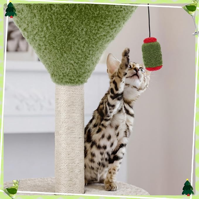 Sosation Olive Martini Cat Scratcher 19.7 H Cat Scratching Post Scratcher with Dangling Ball for Indoor Cats Scratching Post for Kittens and Medium Large Cats