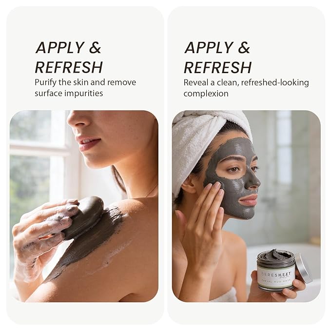 Mud Mask & Bar Soap – Face & Body Detoxifying Mineral Clay – Deep Cleansing & Skin-Refining Care – Spa Quality for Men & Women (Dead Sea Salt Duo Set)