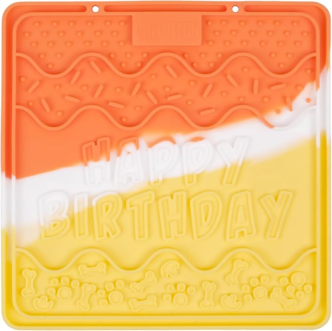 CHEWFFON Dog & Cat Lick Mat, Birthday Silicone Licky Pad, Sunset Glow