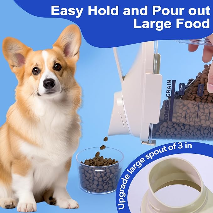 2-3lb Dog Food Storage Containers, Cat Food Container for 2-3 lbs, Dog food storage Airtight Storage with Measuring Cup, Can Lid and Can Scoop