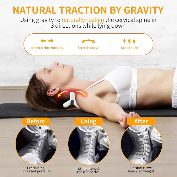 Occipital Release Tool for Neck, Suboccipital Release Tool and Shoulder Trigger Point Massager, Deep Tissue Acupressure Massage Tool for Headache, TMJ and Cervical Tension Relief, Hands-Free Design