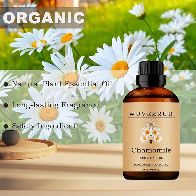 Chamomile Essential Oils 60ML, 100% Pure and Natural Essential Oil for Aromatherapy Diffuser - 2 Fl Oz/Chamomile