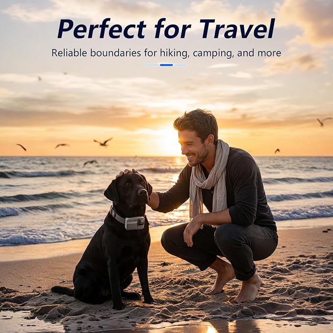Joviren 4G Wireless Dog Fence & GPS Dog Collar with HD Camera,App-Controlled Boundaries Live Screen and Real-Time Tracking,Rechargeable Long Battery and IP66 Waterproof