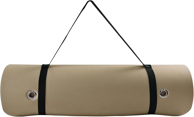 TONE Fitness Hanging Yoga Mat, Pilates Mat, Exercise Mat for Home Workouts with Carry Strap | V Pattern | Multiple Colors