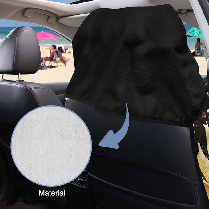 INSTANTARTS Sunflower Cat Towel Car Seat Covers Seat Belt Cover Pad Multi-Use Car Seat Towel Cover