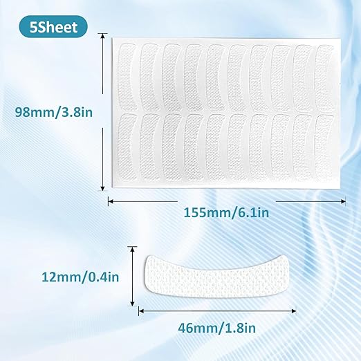 EKIND Eyelash Extension Pads, Non Woven Adhesive Eye Stickers Grafting Isolation Tape Breathable Eye Patch Makeup Stencils(100PCS,White)