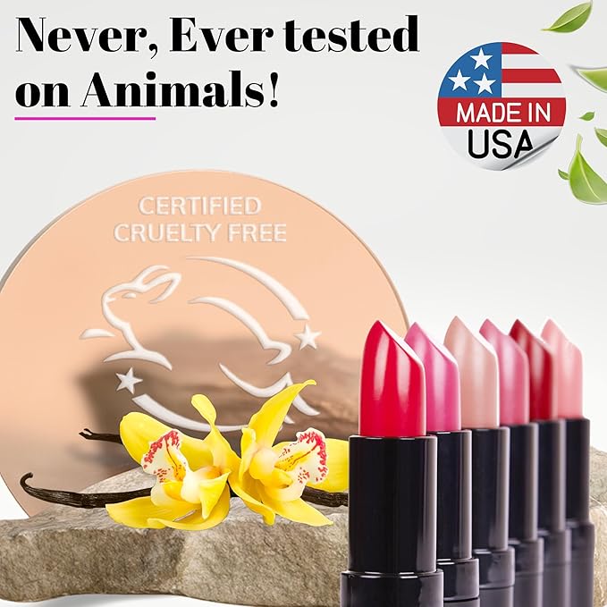 Fifth & Skin BOTANICAL Lipstick (PINK PEACH) | Made in USA | Vegan | Natural | Organic | Cruelty Free | Paraben Free | NO Lead | Moisturizing Color that's Good for your Lips!