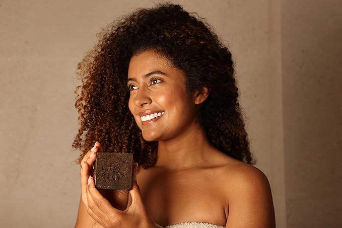 AYÉYA African Black Soap Bar, Lavender (Peace) – Exfoliating Bar Soap for Dry, Combination, Sensitive, Acne-Prone Skin, 4 Oz