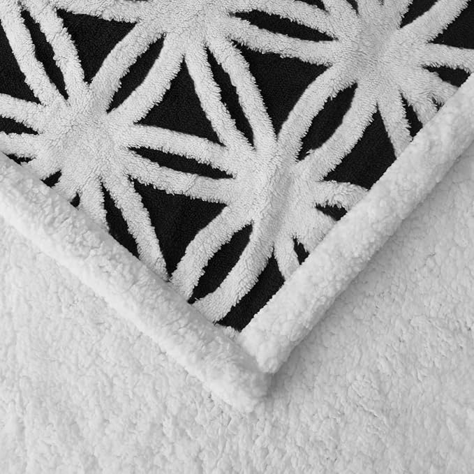 LOMAO Sherpa Fleece Blanket Fuzzy Soft Throw Blanket Dual Sided Blanket for Couch Sofa Bed (Black, 60''x80'')