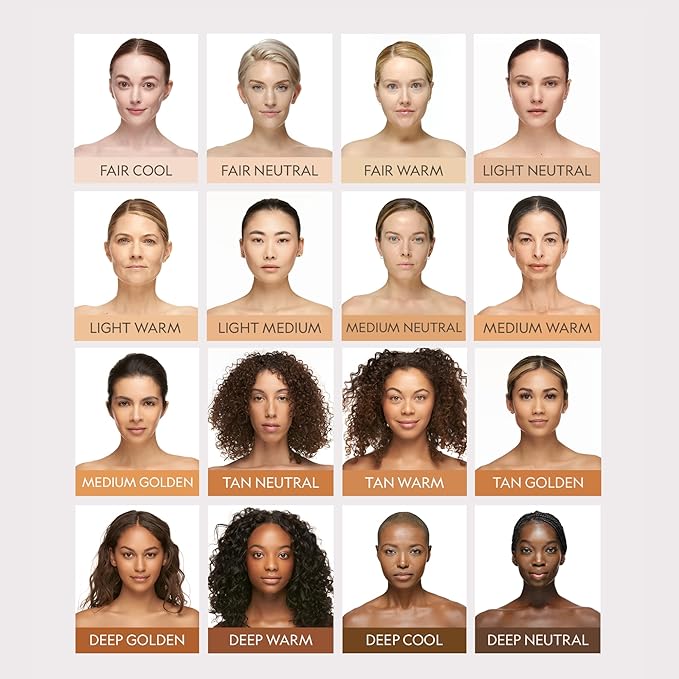YENSA Skin on Skin BC Foundation Makeup - CC, BB Cream & Full Coverage Foundation-In-One - Buildable, Radiant Finish with SPF 40, Hyaluronic Acid, Peptides & 8 SuperBlacks - Deep Cool (1 oz)