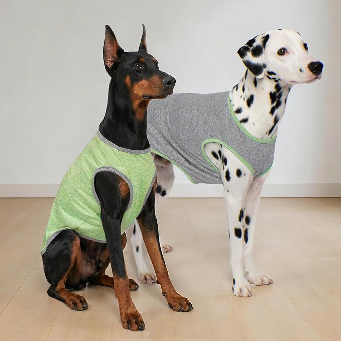 KYEESE 2Pack Dog Shirt for Large Dogs Sun Protection Tank Top for Summer | Reflective for Safety, Lightweight & Breathable, Shedding Control, Skin-Friendly for Sensitive Dogs, Easy On/Off, Quick Dry
