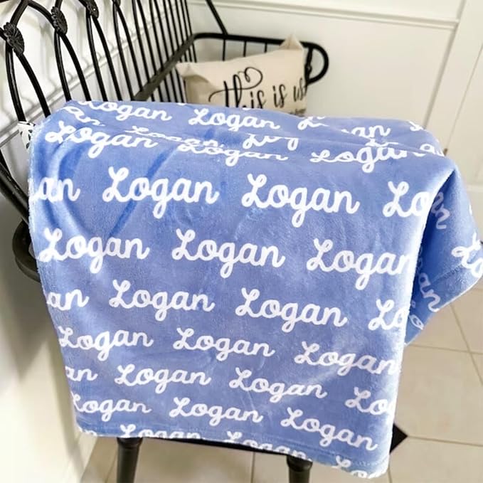 Yofair Ships Next Day, Personalized Blanket Gifts for Teen Girls Custom Blankets with Name Flannel Throw Girls Blanket Customized Gifts for Kids Adult