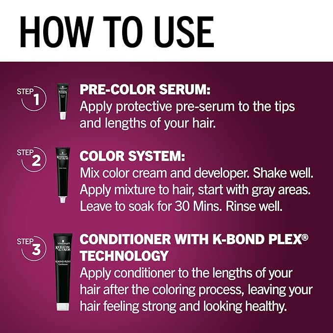Schwarzkopf Keratin Permanent Hair Dye Cream, 4.6 Intense Cocoa, Professional Quality Color for Up to 100% Gray Coverage, Bond Enforcing System (Pack of 2)