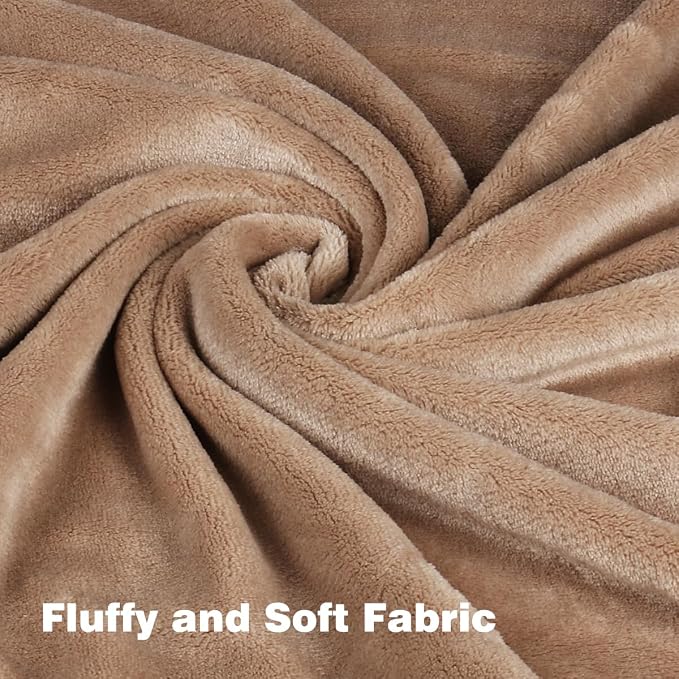 Onarway Dog Blanket Washable for Puppy: 4 Packs Dog Blankets 28”x20” | Fluffy Soft Small Throw for Cat Puppy Kitten Dogs - Fleece Pet Blankets for Bed Sofa Car and Indoor - Grey and Khaki