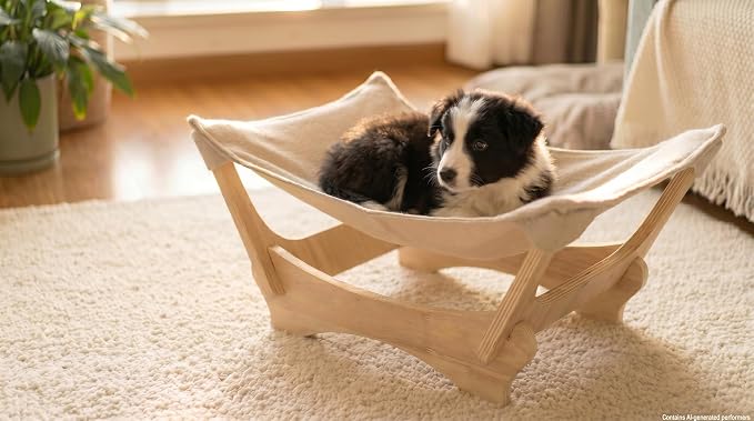 Large Sisal Cat Scratcher Bed, Wooden Lounge for Large & Multi-Cat Homes | Large 24.5" Sisal-Style Cat Scratcher Bed, Wooden Lounge for Indoor Cats, Protects Sofa & Carpet, Modern Cat Furniture