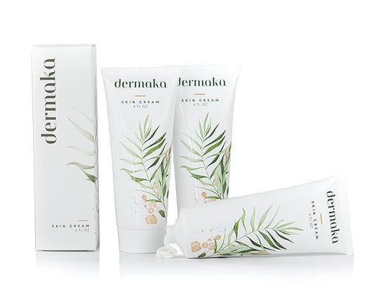 Dermaka All-Natural Arnica Skin Cream 4 oz 2 pack – Dermatologist Tested Formula for Bruising, Swelling & Dryness – Enriched with Chamomile, Green Tea & Vitamins A & E – Smooth, Non-Greasy Texture