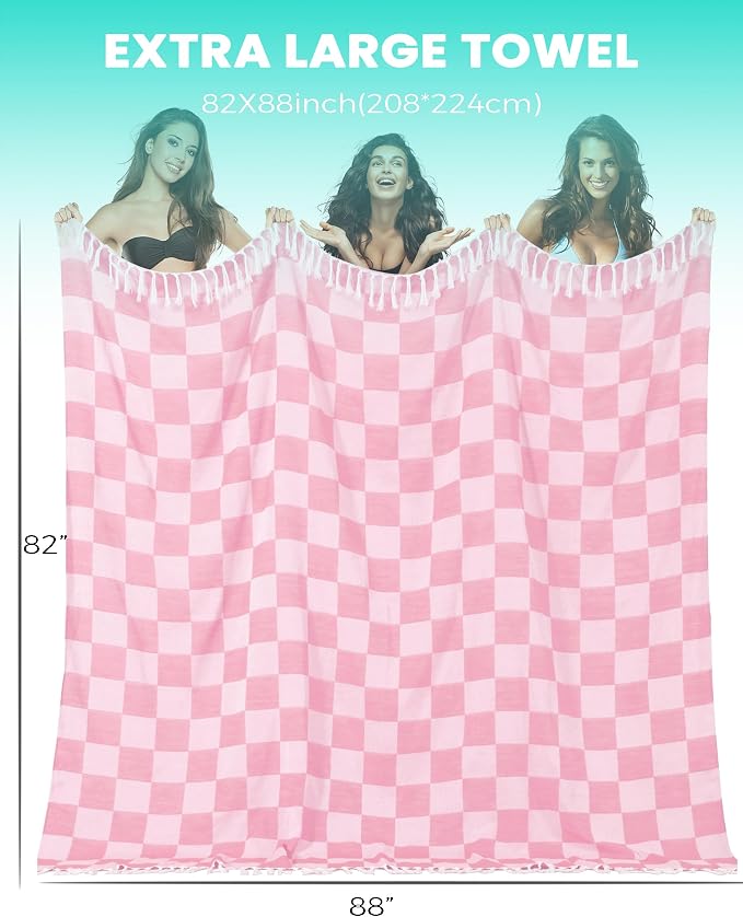 Antfuny Turkish Beach Towels Large Yoga Towel Women Birthday 30th 40th 50th 60th Ideas Mother Day Grandma Wife Sister Girlfriend Her Female Boss Teacher Father Husband Son
