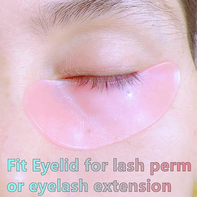 Silicone Eye Patch Reusable Under Eye Patches Sticky Under Eye Cover Shield Eyelash Extension Mask 8 Pair Lower Lash Isolation Pad For Sensitive Skin Relaxing Lash Perm Tint Pads (Mix Rainbow Color)